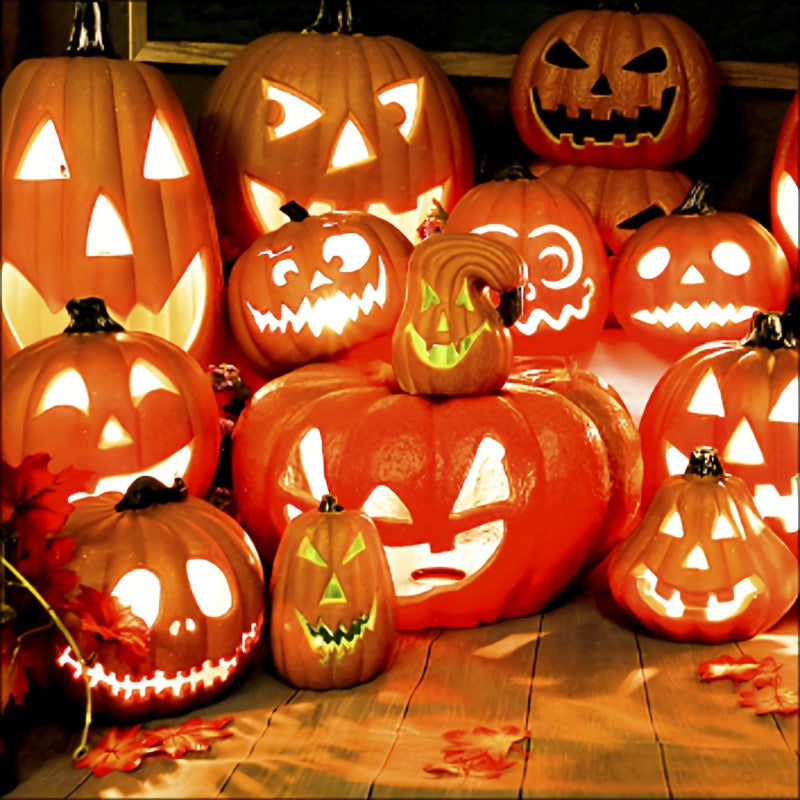 1pc Halloween Pumpkin Lantern, Halloween Pumpkin Ornament, Party Supply For Halloween Fall Indoor, Halloween Decorations
