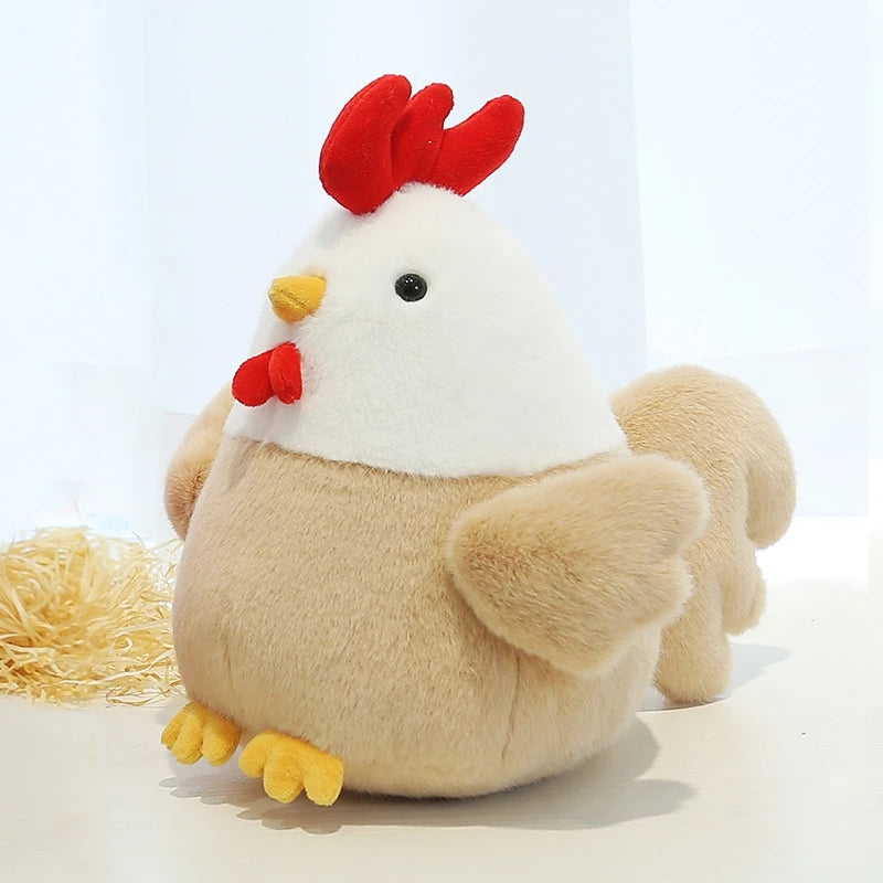 9.06-Inch Adorable Chicken Plush Toy, Soft Stuffed Animal Hen Perfect for Sleeping, Ideal Birthday And Christmas Gifts for Children And Loved Ones.