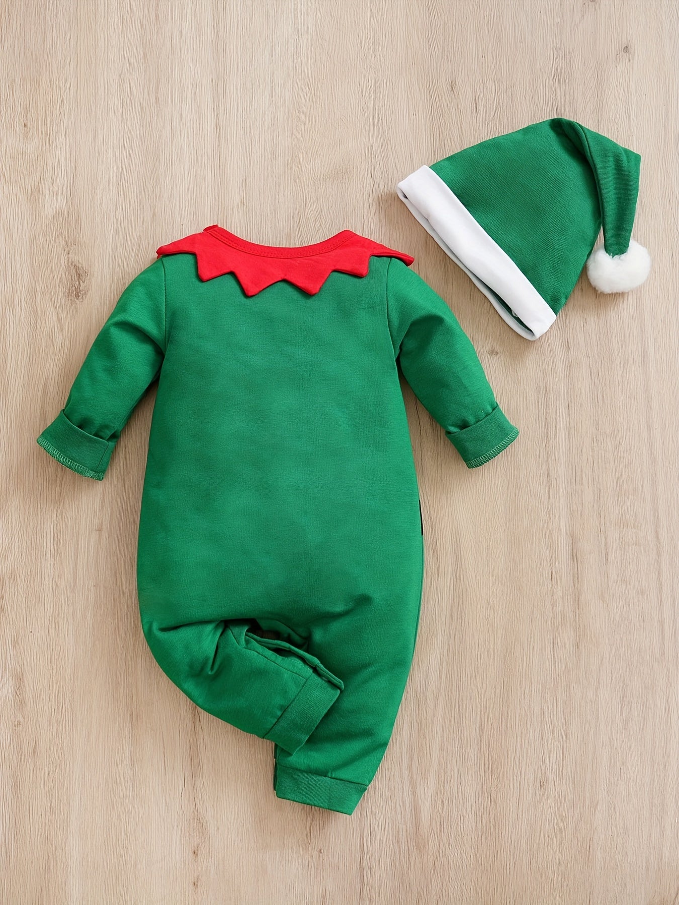 Cute & Creative Christmas Style Baby Boys & Girls Jumpsuit + Hat - Spring & Autumn & Winter 2pcs