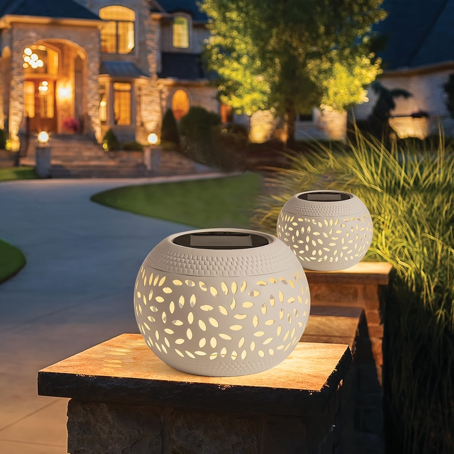 1pc Solar Table Lights Outdoor, White Metal Tabletop Light, Sun lights Garden lights, solar projection lights, Solar Powered Decorative Lighting Lantern, Christmas, Halloween Decorations Lights Outdoor For Desk Bedroom Patio