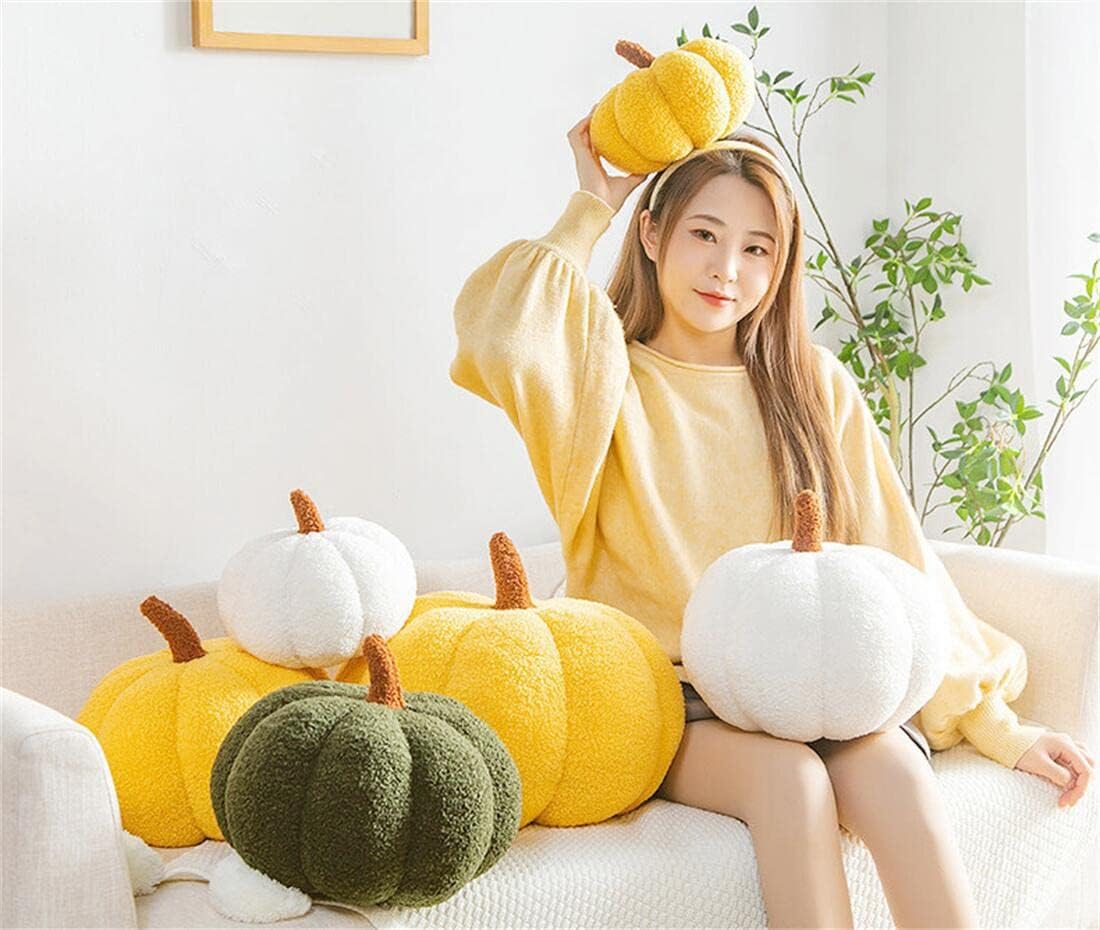 Simulated Orange halloween pumpkin pillow 3D Pumpkin Shaped Pillow Cozy Fall Decorations Stuffed Throw Pillows For Thanksgiving Christmas Halloween Party Bedroom Sofa Decorative Pillow,Cushion