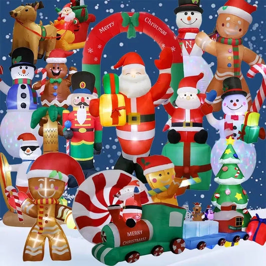 Christmas Decorations Model Built-in LED Lights Inflatable Toys Ornament Xmas Party New Year Garden Indoor Outdoor Decor Props