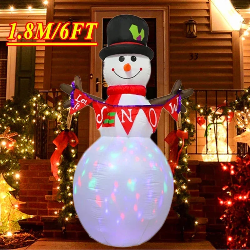 Christmas Decorations Model Built-in LED Lights Inflatable Toys Ornament Xmas Party New Year Garden Indoor Outdoor Decor Props