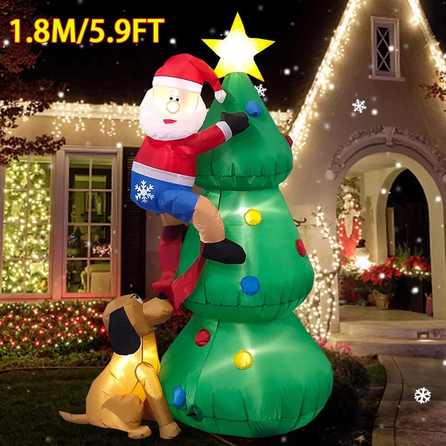 Christmas Decorations Model Built-in LED Lights Inflatable Toys Ornament Xmas Party New Year Garden Indoor Outdoor Decor Props