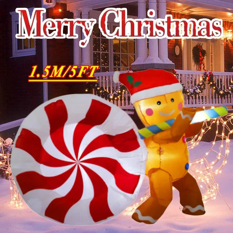 Christmas Decorations Model Built-in LED Lights Inflatable Toys Ornament Xmas Party New Year Garden Indoor Outdoor Decor Props