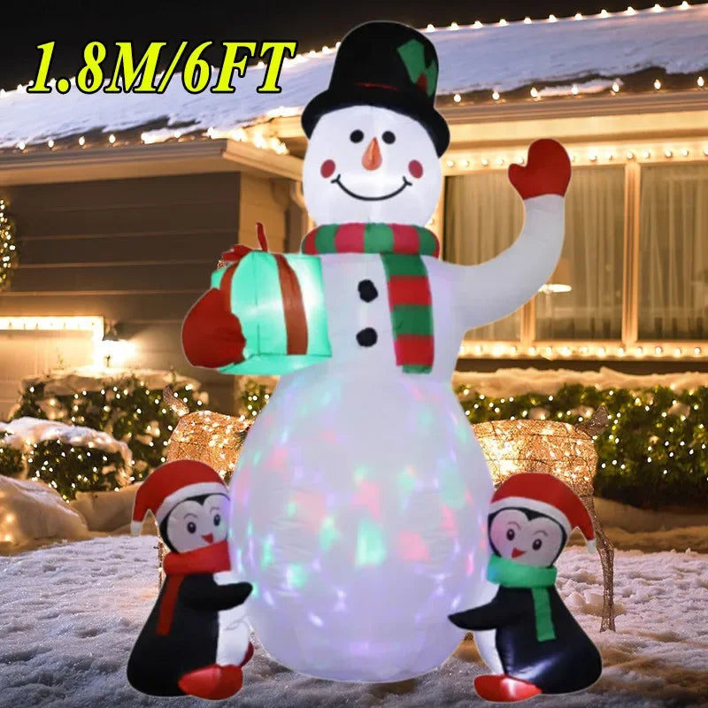 Christmas Decorations Model Built-in LED Lights Inflatable Toys Ornament Xmas Party New Year Garden Indoor Outdoor Decor Props