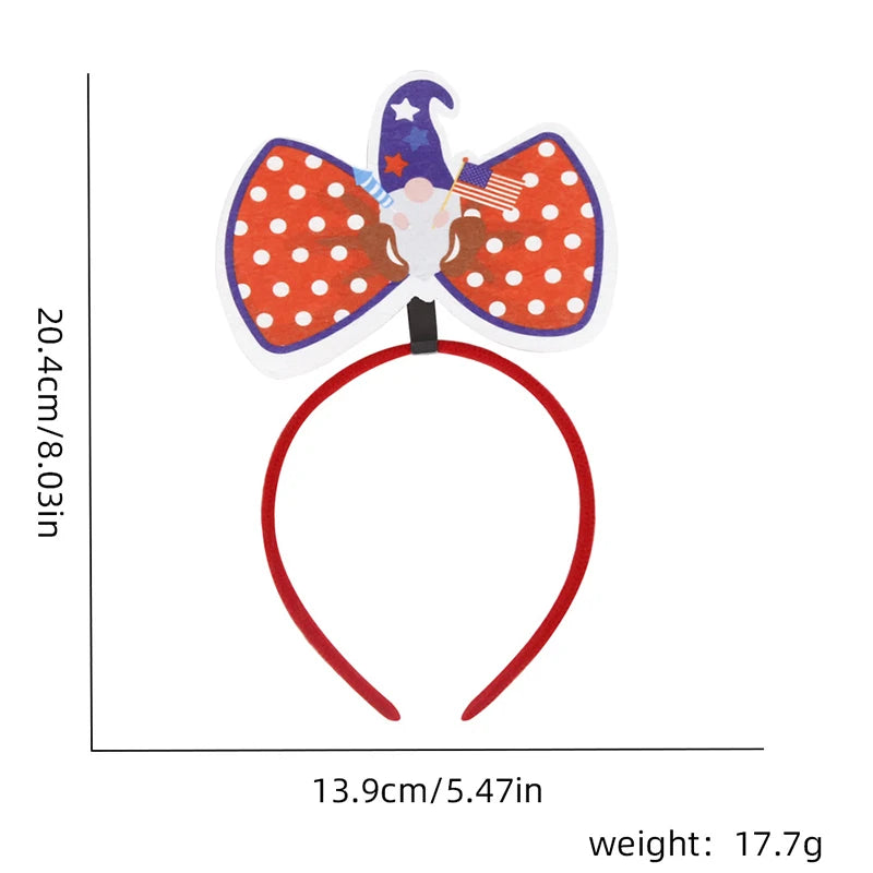 Fourth of July Decorations Independence Day Decoration For Home American National Day Party Flag Star Girl Headband