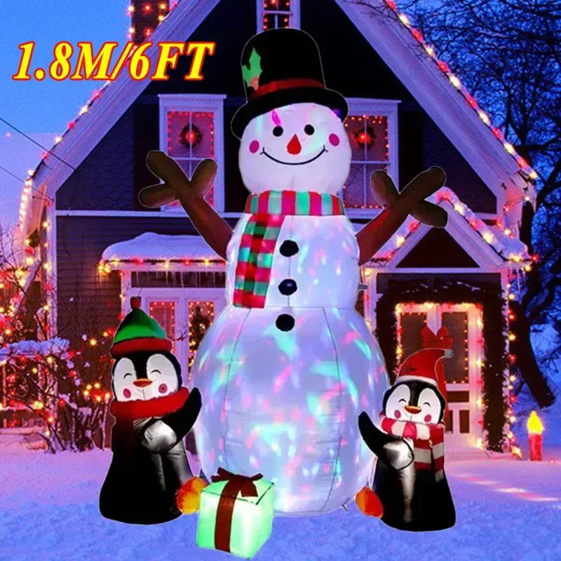 Christmas Decorations Model Built-in LED Lights Inflatable Toys Ornament Xmas Party New Year Garden Indoor Outdoor Decor Props