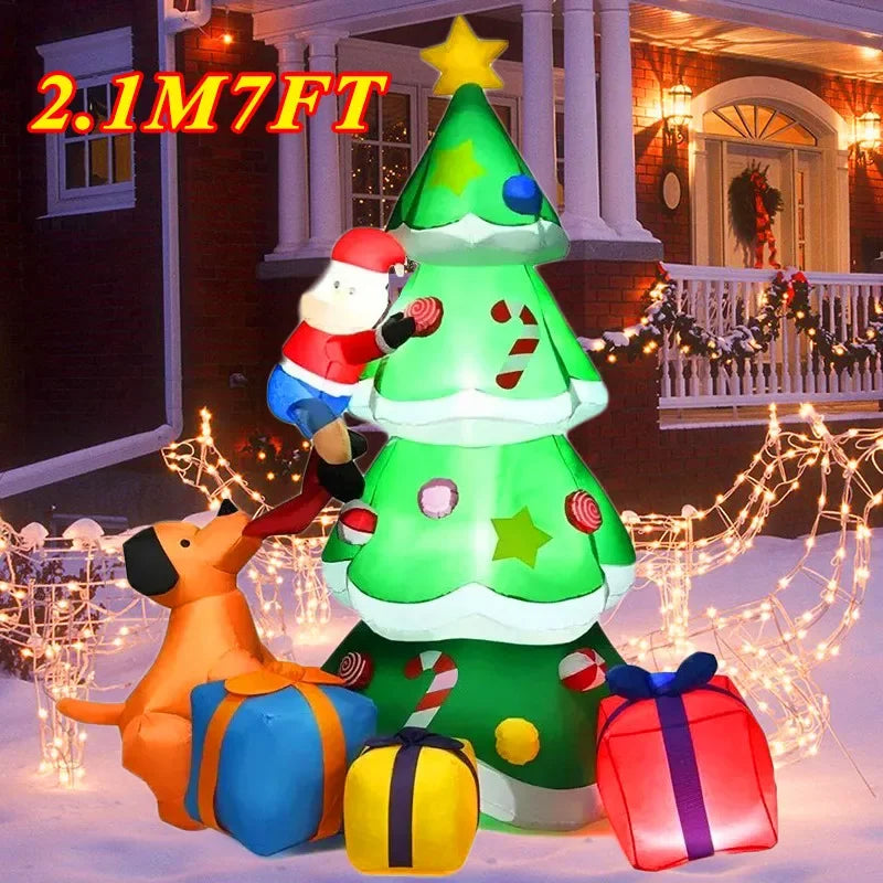 Christmas Decorations Model Built-in LED Lights Inflatable Toys Ornament Xmas Party New Year Garden Indoor Outdoor Decor Props