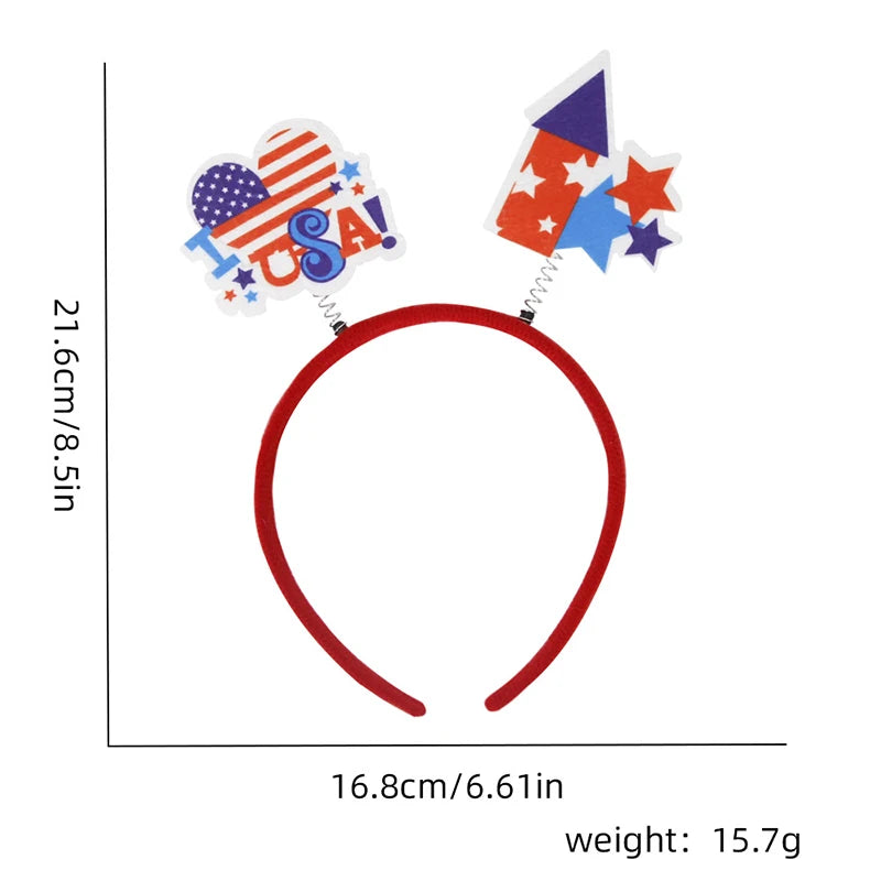 Fourth of July Decorations Independence Day Decoration For Home American National Day Party Flag Star Girl Headband