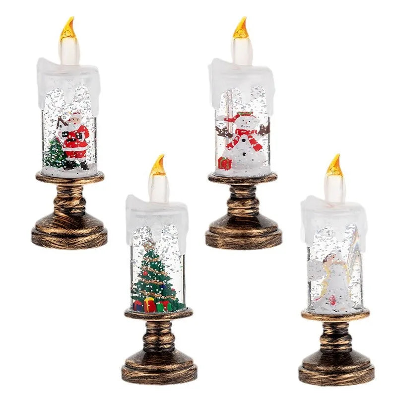 Christmas Decorations Candle Lights Candles Lights Angel Snowflake Crystal Ball Lights Creative Christmas Gifts Desktop Ornament