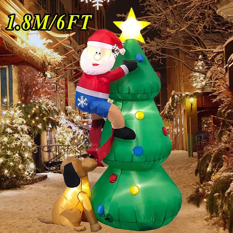 Christmas Decorations Model Built-in LED Lights Inflatable Toys Ornament Xmas Party New Year Garden Indoor Outdoor Decor Props