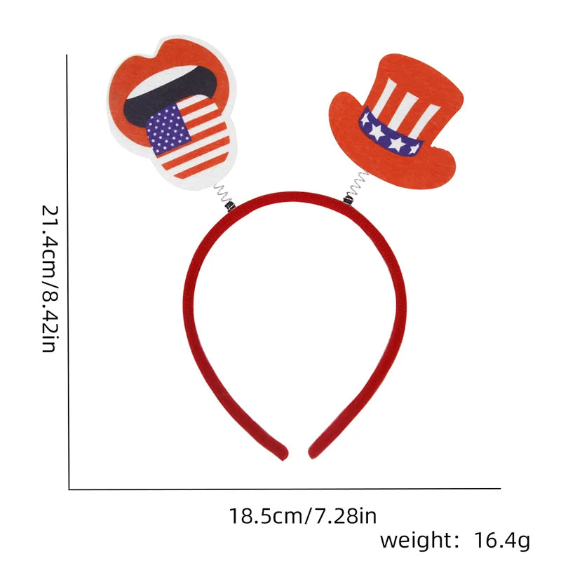 Fourth of July Decorations Independence Day Decoration For Home American National Day Party Flag Star Girl Headband