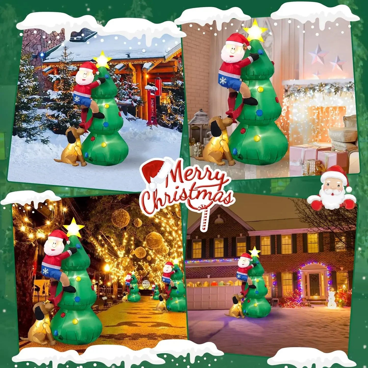 Christmas Decorations Model Built-in LED Lights Inflatable Toys Ornament Xmas Party New Year Garden Indoor Outdoor Decor Props