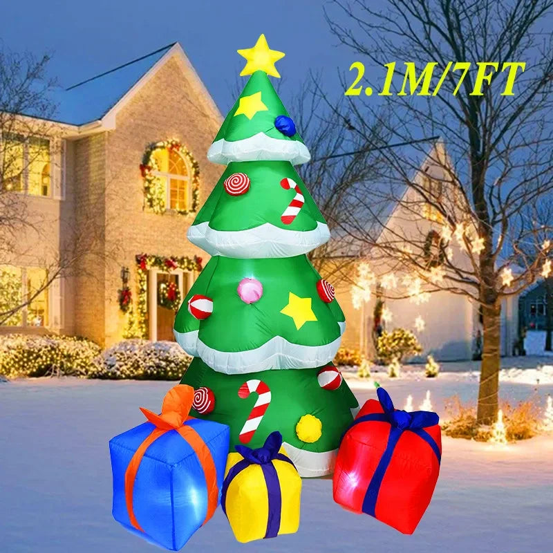 Christmas Decorations Model Built-in LED Lights Inflatable Toys Ornament Xmas Party New Year Garden Indoor Outdoor Decor Props