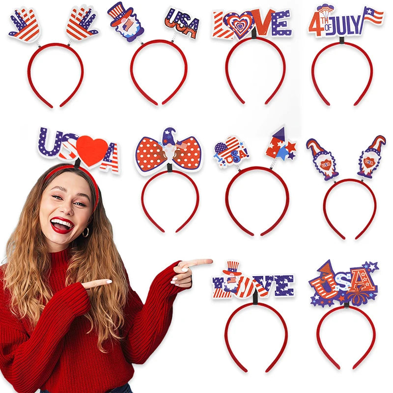 Fourth of July Decorations Independence Day Decoration For Home American National Day Party Flag Star Girl Headband