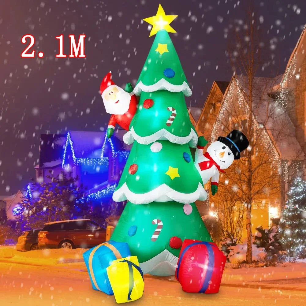 Christmas Decorations Model Built-in LED Lights Inflatable Toys Ornament Xmas Party New Year Garden Indoor Outdoor Decor Props