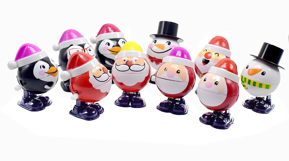 Christmas Decoration Jumpy Toys Snowman Santa Claus Penguin For Festive Party Supplies Children Kindergarten New Year Gifts