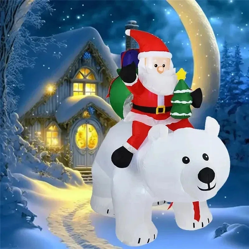 Christmas Decorations Model Built-in LED Lights Inflatable Toys Ornament Xmas Party New Year Garden Indoor Outdoor Decor Props