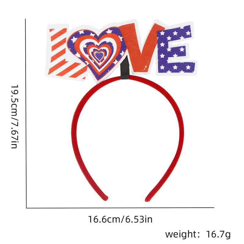 Fourth of July Decorations Independence Day Decoration For Home American National Day Party Flag Star Girl Headband