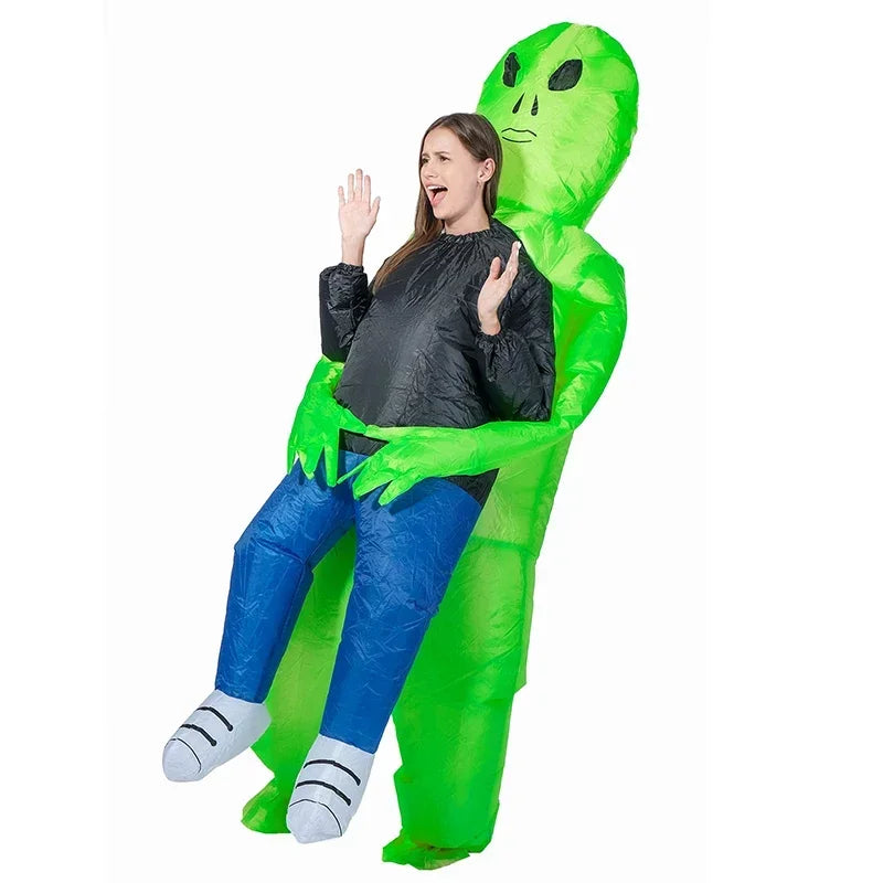 Halloween  2025 Festival En Feest Leuk Familie Cosplay Opblaasbaar Opblaasbaar Buitenaards Kostuum Voor Volwassenen En Kinderen