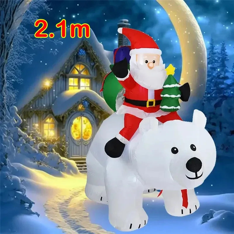 Christmas Decorations Model Built-in LED Lights Inflatable Toys Ornament Xmas Party New Year Garden Indoor Outdoor Decor Props