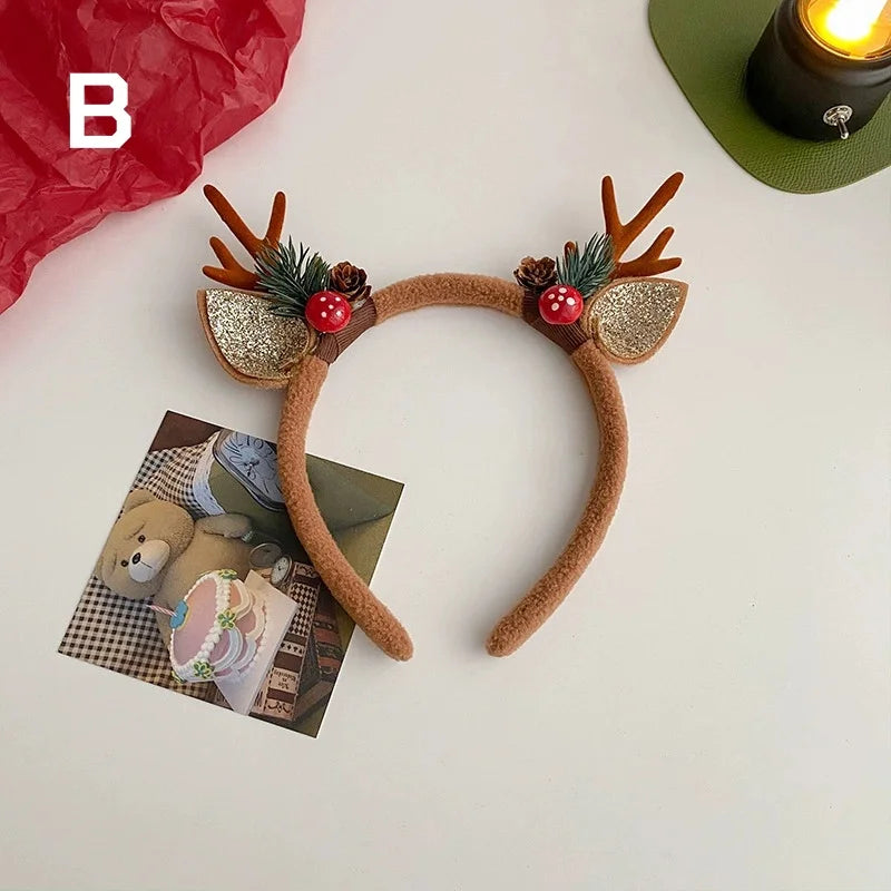 Christmas Headbands Christmas Parties Favors Decoration Supplies Xmas Gifts Photo Booth Xmas Tree Snowman Reindeer Antlers