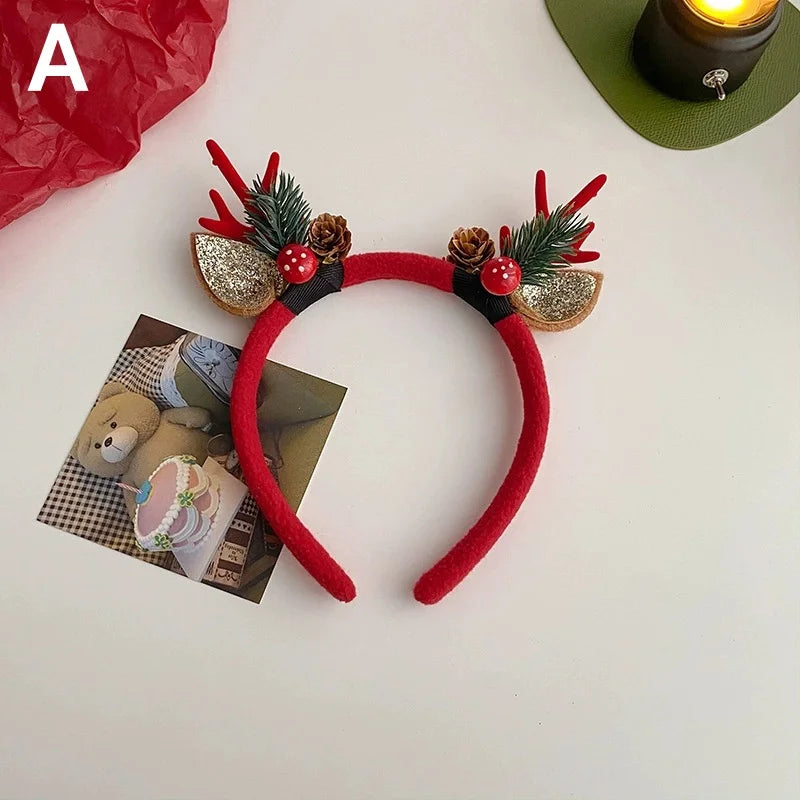 Christmas Headbands Christmas Parties Favors Decoration Supplies Xmas Gifts Photo Booth Xmas Tree Snowman Reindeer Antlers