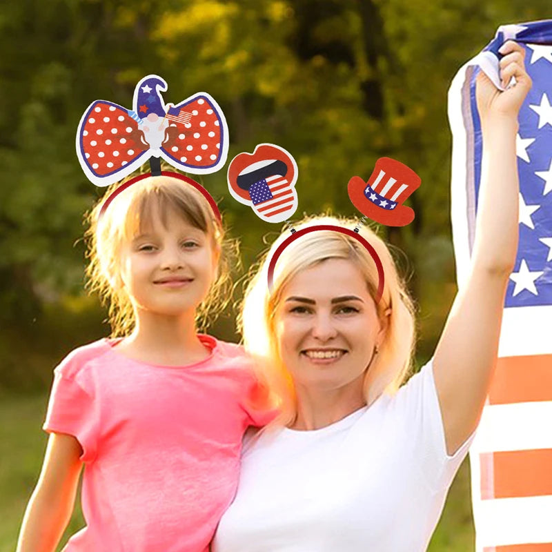 Fourth of July Decorations Independence Day Decoration For Home American National Day Party Flag Star Girl Headband