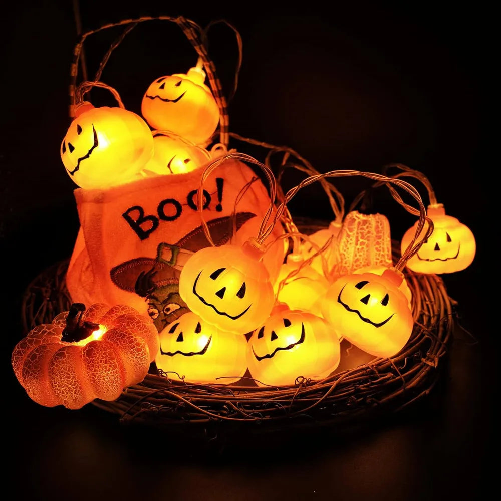 Halloween Decoration Pumpkin String Lights For Indoor Battery/Usb Operated Hanging Lamp Festival Decor Lights Outdoor 502