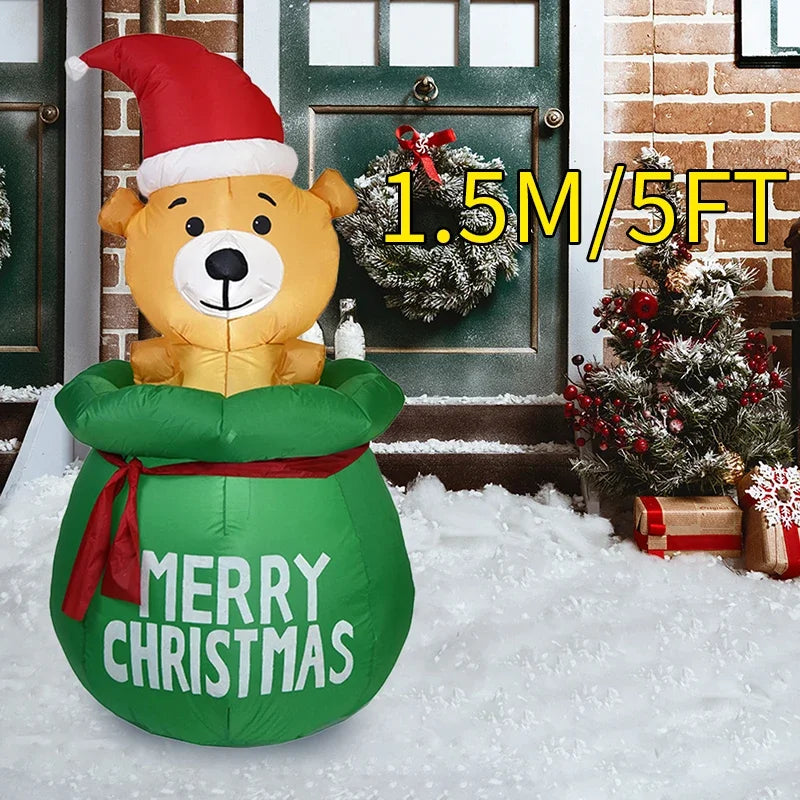 Christmas Decorations Model Built-in LED Lights Inflatable Toys Ornament Xmas Party New Year Garden Indoor Outdoor Decor Props