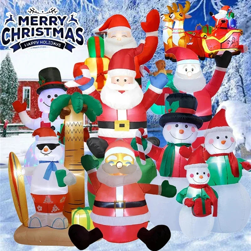 Christmas Decorations Model Built-in LED Lights Inflatable Toys Ornament Xmas Party New Year Garden Indoor Outdoor Decor Props