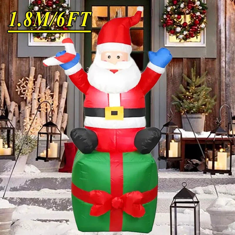 Christmas Decorations Model Built-in LED Lights Inflatable Toys Ornament Xmas Party New Year Garden Indoor Outdoor Decor Props