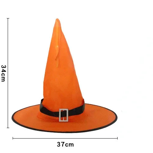 Halloween Hat Ghost Festival Party Decoration Prop LED Luminous Witch Hat Wizard Witch Hat Wizard Hats