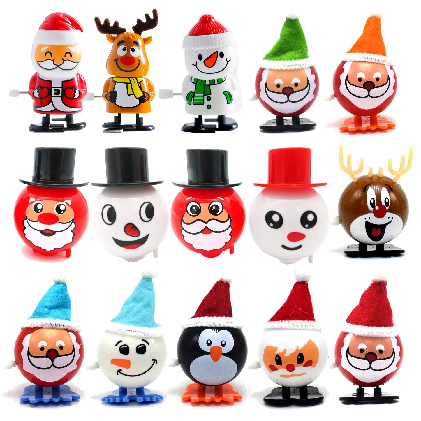 Christmas Decoration Jumpy Toys Snowman Santa Claus Penguin For Festive Party Supplies Children Kindergarten New Year Gifts