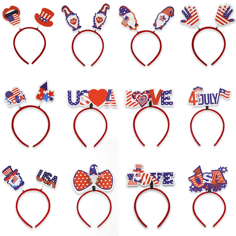 Fourth of July Decorations Independence Day Decoration For Home American National Day Party Flag Star Girl Headband