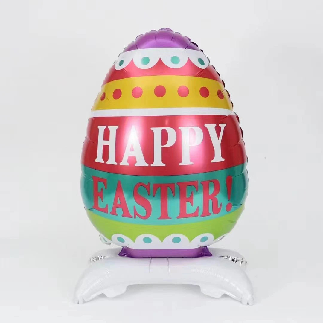 Easter Cartoon Standing Chicken Egg Aluminum Film Balloon Easter Party Decoration Balloon