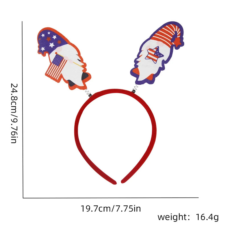 Fourth of July Decorations Independence Day Decoration For Home American National Day Party Flag Star Girl Headband