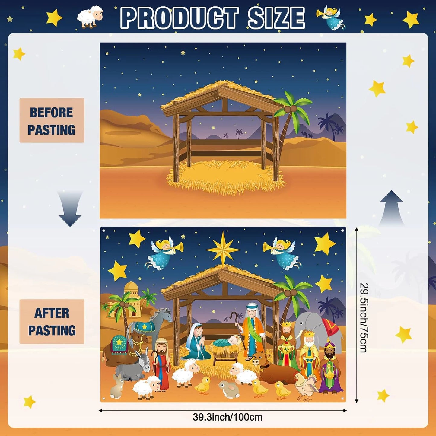 Christmas Felt Story Board Set Detachable Ornaments Wall Decor House Crafts DIY Learning Interactive Play Kit for Holiday Xmas