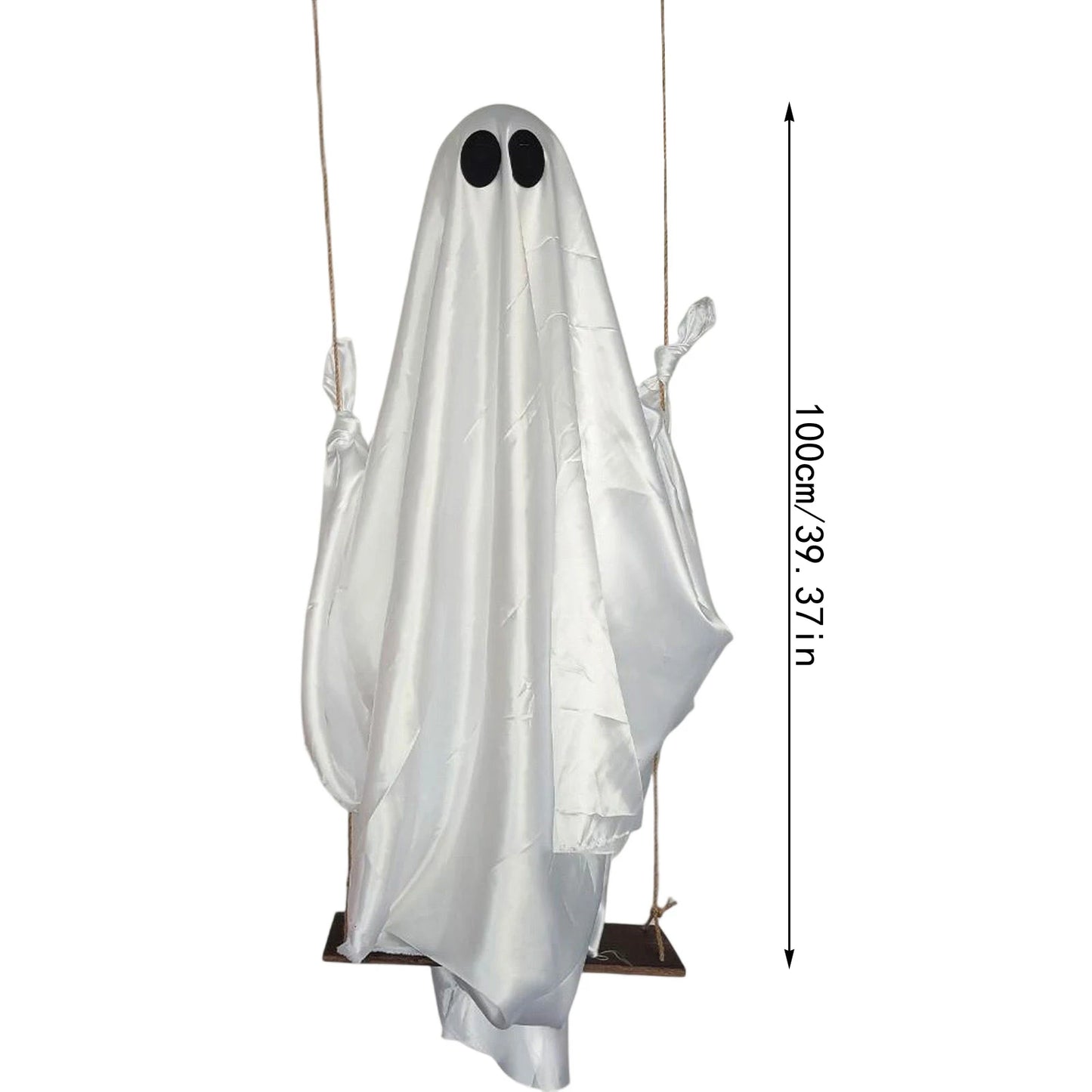 Halloween Outdoor Decoration Hanging Swing Halloween Decoration With String Lights Scary Cute Decoration For Haunted house