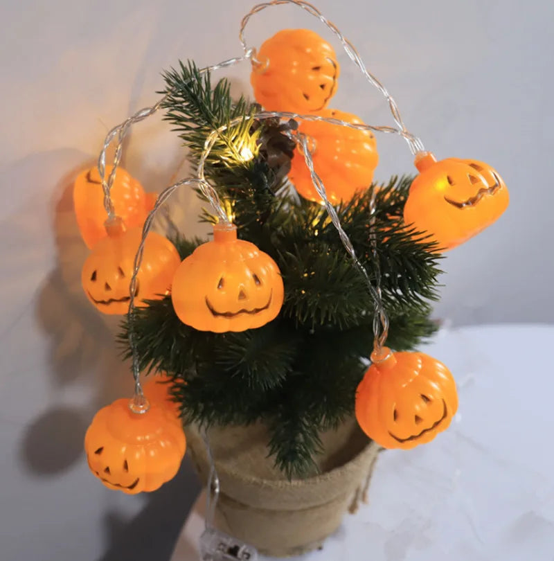 Halloween Decoration Pumpkin String Lights For Indoor Battery/Usb Operated Hanging Lamp Festival Decor Lights Outdoor 502