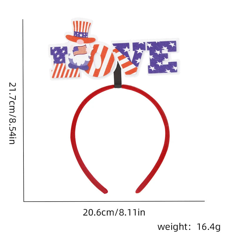 Fourth of July Decorations Independence Day Decoration For Home American National Day Party Flag Star Girl Headband