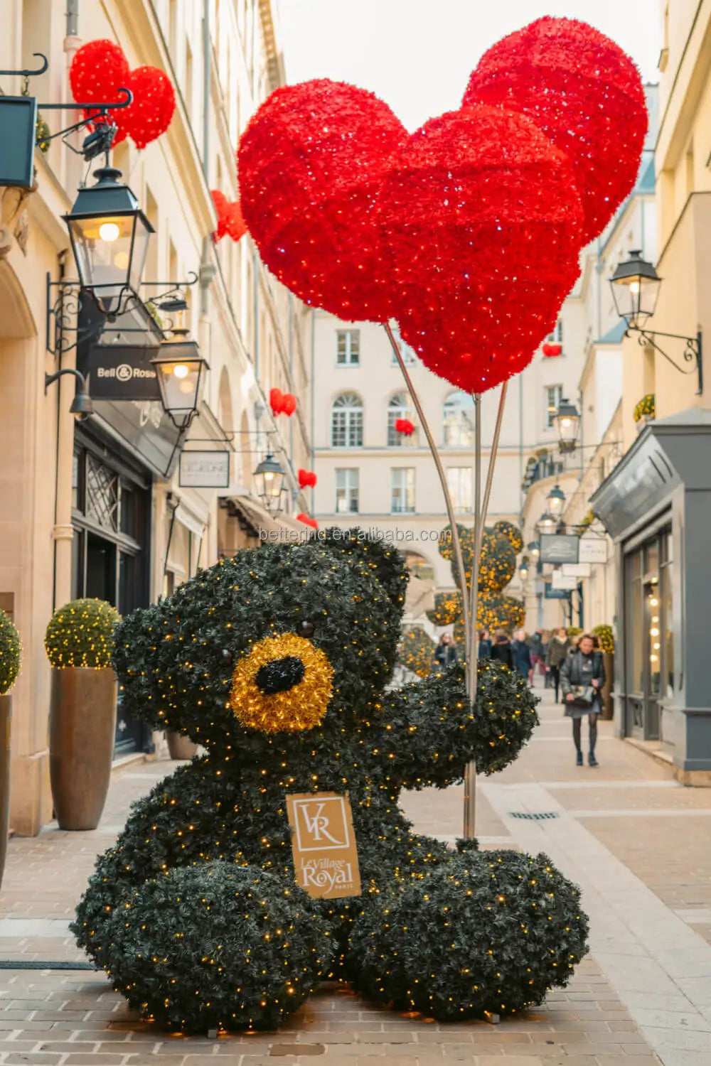 Christmas Holiday Commercial Street Decoration Popular 3D LED Christmas Teddy Bear Lights