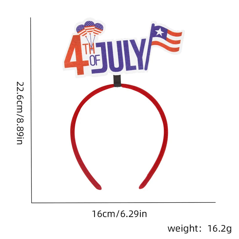 Fourth of July Decorations Independence Day Decoration For Home American National Day Party Flag Star Girl Headband