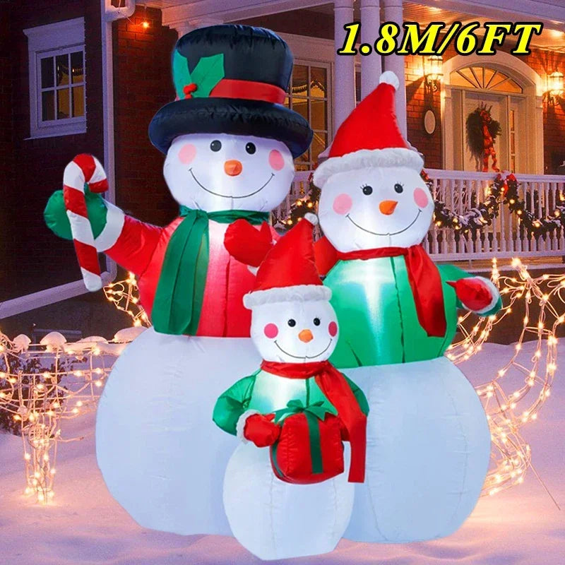 Christmas Decorations Model Built-in LED Lights Inflatable Toys Ornament Xmas Party New Year Garden Indoor Outdoor Decor Props