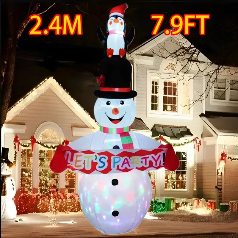 Christmas Decorations Model Built-in LED Lights Inflatable Toys Ornament Xmas Party New Year Garden Indoor Outdoor Decor Props