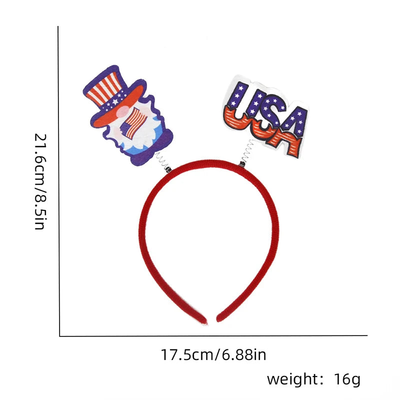 Fourth of July Decorations Independence Day Decoration For Home American National Day Party Flag Star Girl Headband