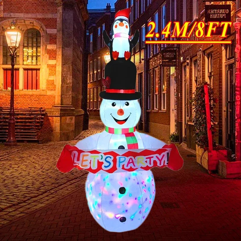 Christmas Decorations Model Built-in LED Lights Inflatable Toys Ornament Xmas Party New Year Garden Indoor Outdoor Decor Props