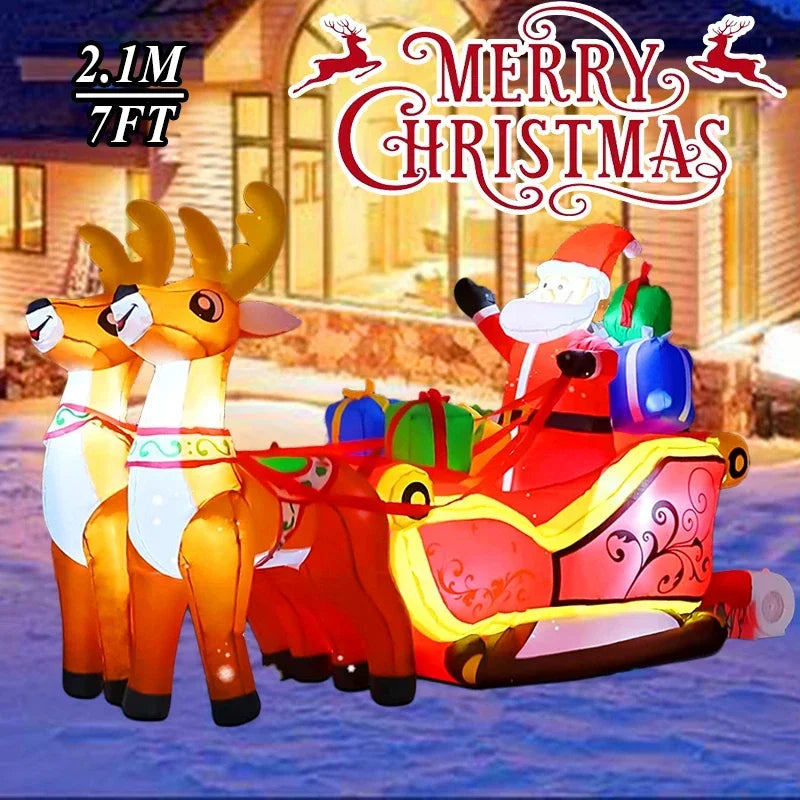 Christmas Decorations Model Built-in LED Lights Inflatable Toys Ornament Xmas Party New Year Garden Indoor Outdoor Decor Props