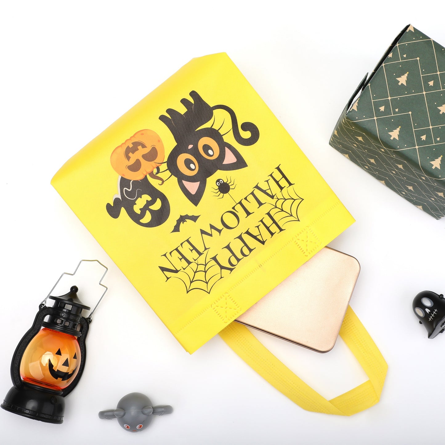 6pcs, Non-Woven Halloween Treat Bags, Trick Or Treat Bags Party Goodie Tote Bags Treat Bag With Handles For Halloween Party Favor Supply, Halloween Decorations, Small Business Supplies, Cheapest Items Available, Sale